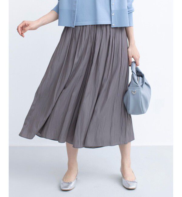 組曲「【春の新色追加】ギャザーライトデシン パンツ」|その他|グレー系