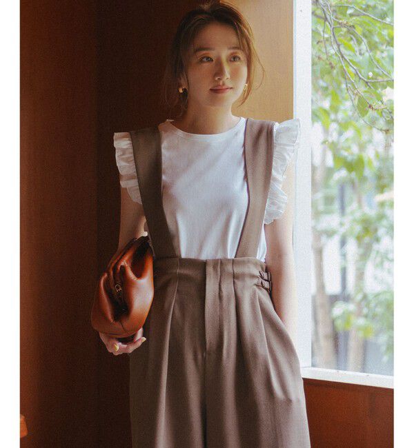 組曲「Jazzy-Jersey フリル袖Ｔシャツ」|Tシャツ・カットソー|アイボリー系