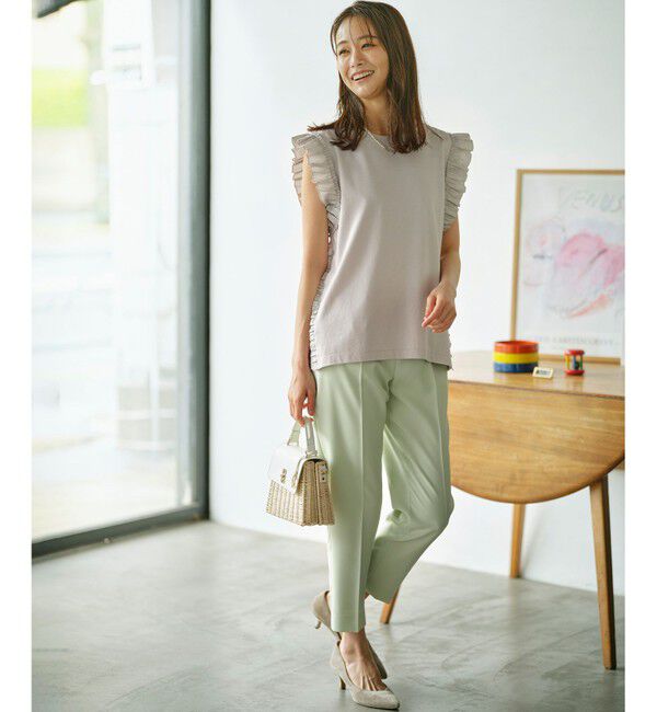 組曲「Jazzy-Jersey フリル袖Ｔシャツ」|Tシャツ・カットソー|