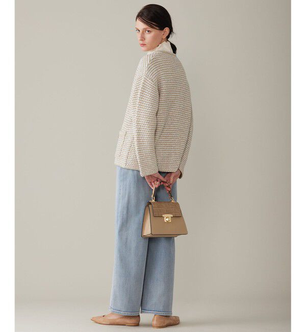 自由区「ツイード調ニット ジャケット」|カーディガン|