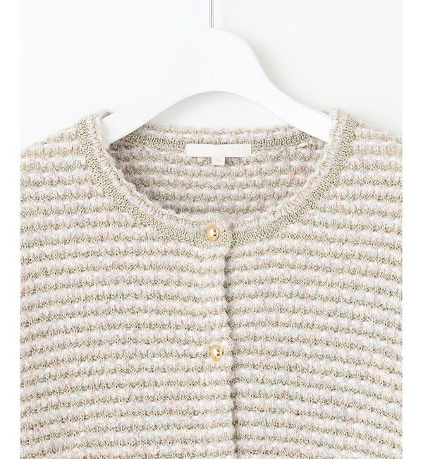 自由区「ツイード調ニット ジャケット」|カーディガン|