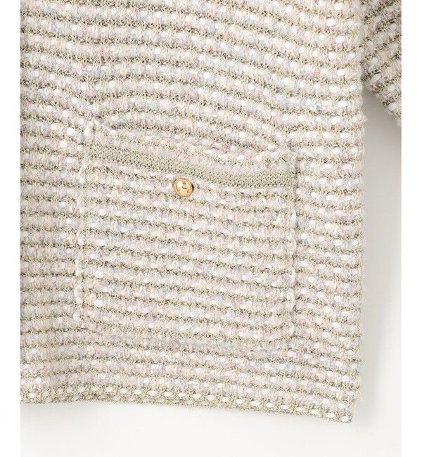 自由区「ツイード調ニット ジャケット」|カーディガン|