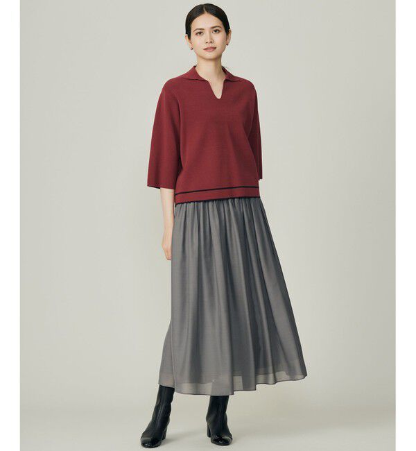 自由区「レーヨンストレッチスキッパー ニット」|ニット・セーター|