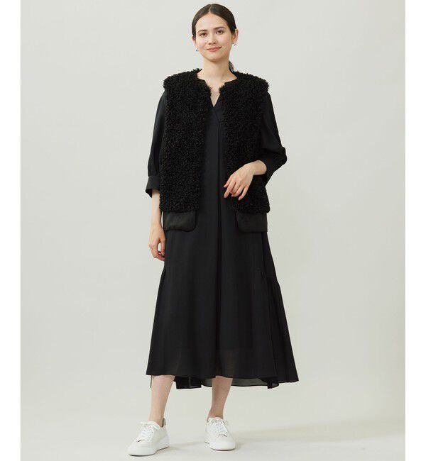 自由区「【SHIHOさん着用】カルガンラムエコファー ジレ」|ベスト・ジレ|