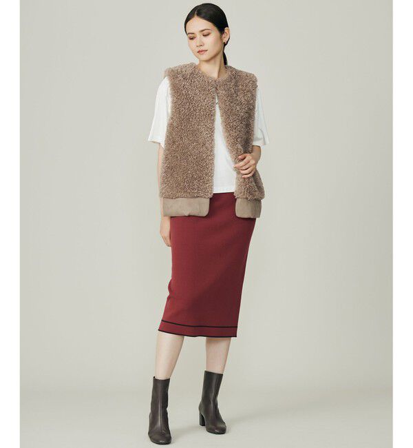 自由区「【SHIHOさん着用】カルガンラムエコファー ジレ」|ベスト・ジレ|