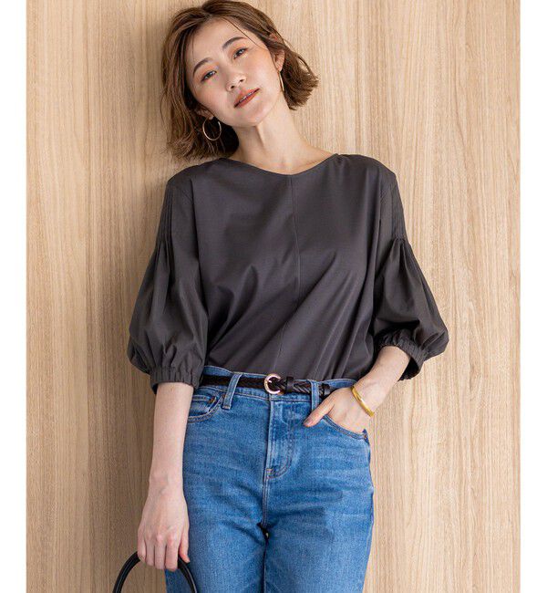 23区「【新色追加/洗える】スムースデザイン パフスリーブ カットソー」|Tシャツ・カットソー|グレー系