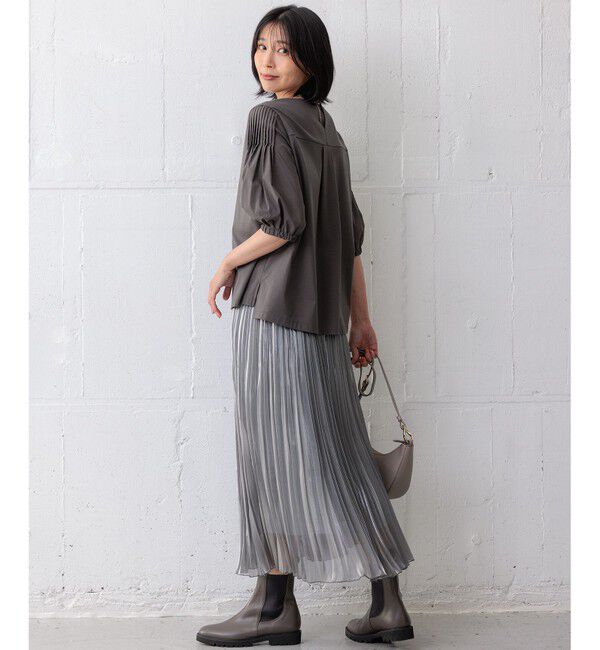 23区「【新色追加/洗える】スムースデザイン パフスリーブ カットソー」|Tシャツ・カットソー|