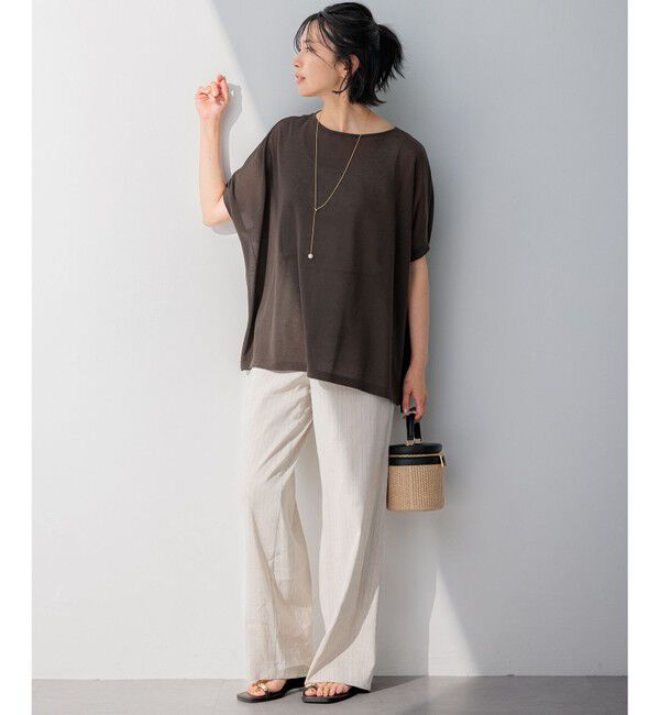 23区「【洗える】ライトシアーニット プルオーバー」|ニット・セーター|