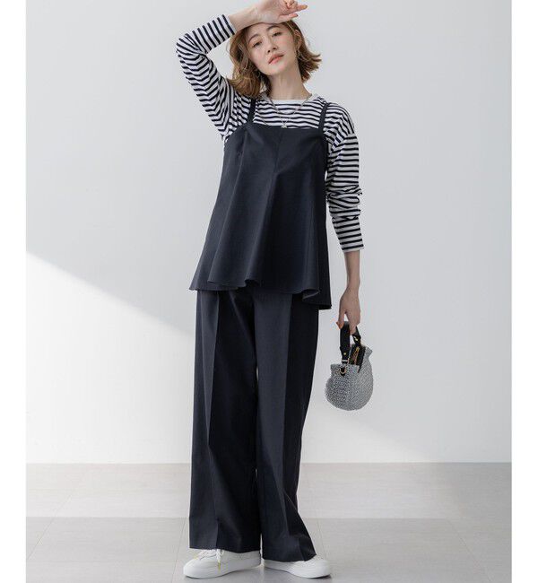 23区「【セットアップ対応/洗える】スラブツイードストレッチ ワイド パンツ」|その他|