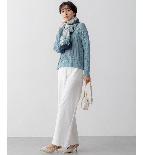 23区「【洗える】スラブツイルストレッチ ワイド パンツ」|その他|