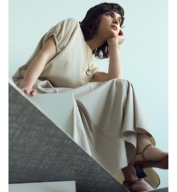 23区「【洗える】クリスピーシアールレックス ギャザースリーブ ラメ ニット」|ニット・セーター|