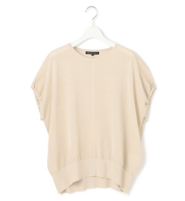 23区「【洗える】クリスピーシアールレックス ギャザースリーブ ラメ ニット」|ニット・セーター|