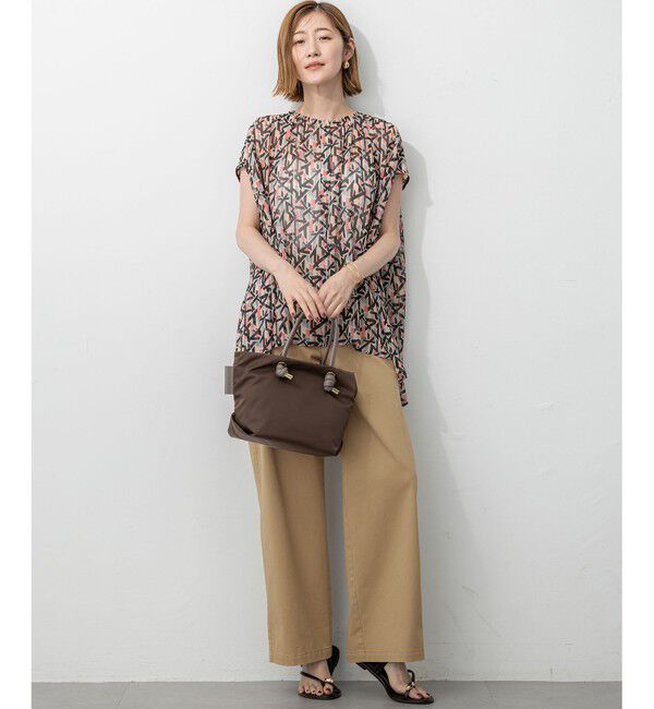 23区「【洗える】Ratti アブストラクトプリント ブラウス」|シャツ・ブラウス|