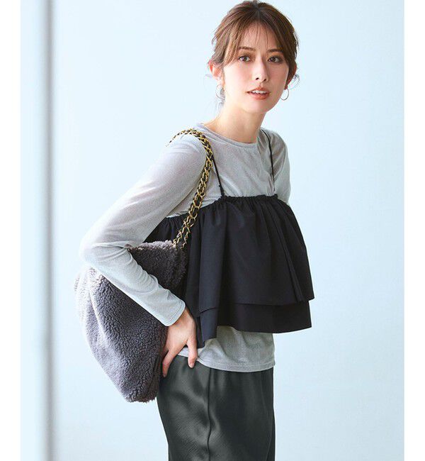 23区「【洗える】シアーベロア ロングスリーブ Tシャツ」|Tシャツ・カットソー|ﾗｲﾄｸﾞﾚ