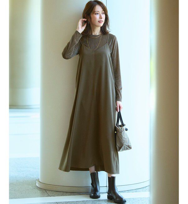 23区「【洗える】シアーベロア ロングスリーブ Tシャツ」|Tシャツ・カットソー|