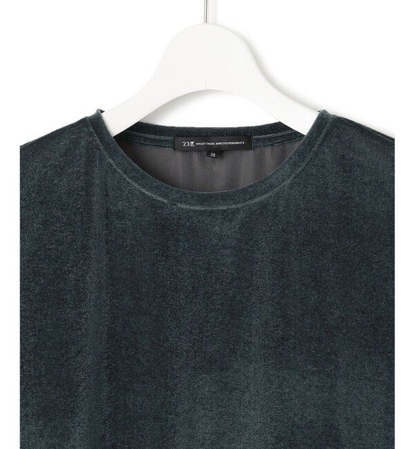 23区「【洗える】シアーベロア ロングスリーブ Tシャツ」|Tシャツ・カットソー|