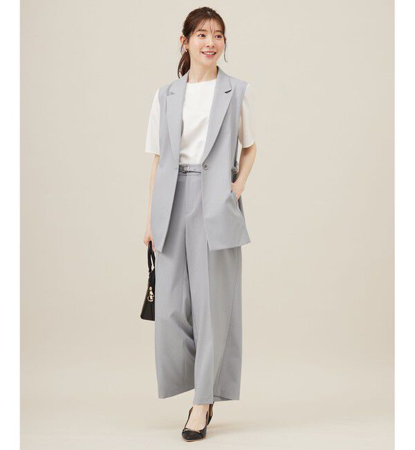 ANY SIS「【UVカット・接触冷感・吸水速乾】スマートビューティストレッチ  ワイドパンツ」|その他|