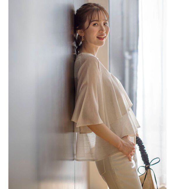 ANY SIS「【洗える】フリルシアー ニット」|ニット・セーター|