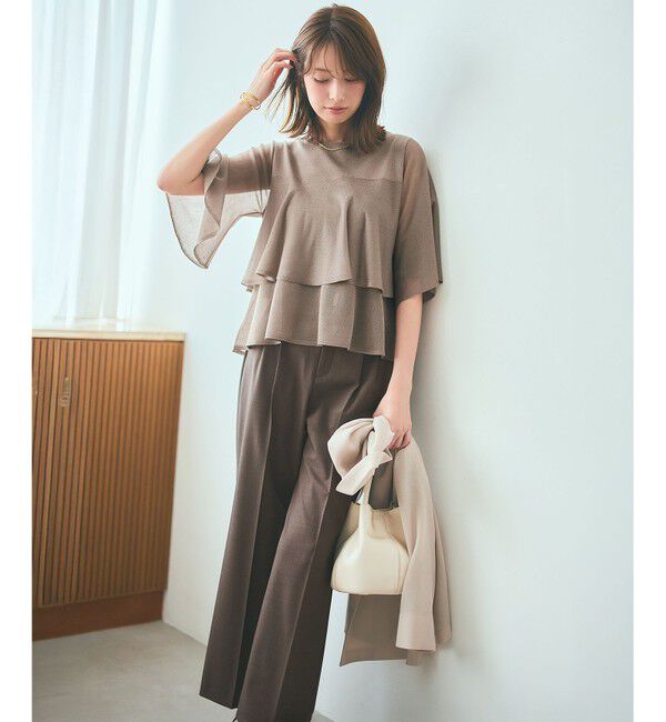 ANY SIS「【洗える】フリルシアー ニット」|ニット・セーター|