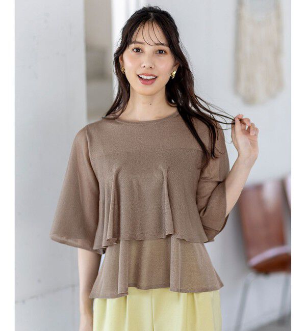 ANY SIS「【洗える】フリルシアー ニット」|ニット・セーター|