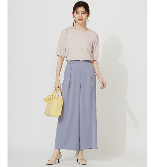 ANY SIS「【接触冷感・UVカット・洗える】ハイストレッチスムースタックスリーブ カットソー」|Tシャツ・カットソー|