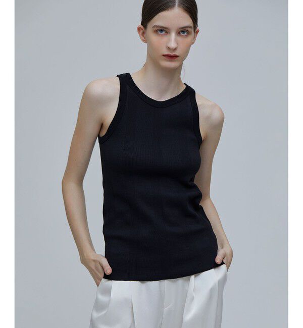 BEIGE,「CYRILLE / リブタンク」|タンクトップ|Black