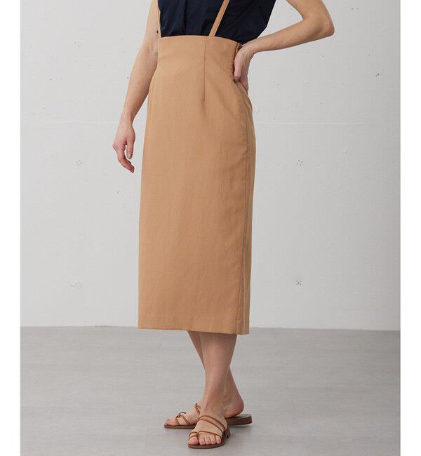 BEIGE,「CLAUDE / Iラインスカート」|スカート|Camel