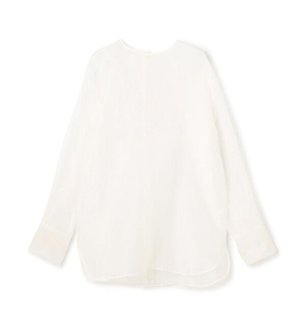 BEIGE,「ERICA / シルクシースルークルーネックブラウス」|シャツ・ブラウス|