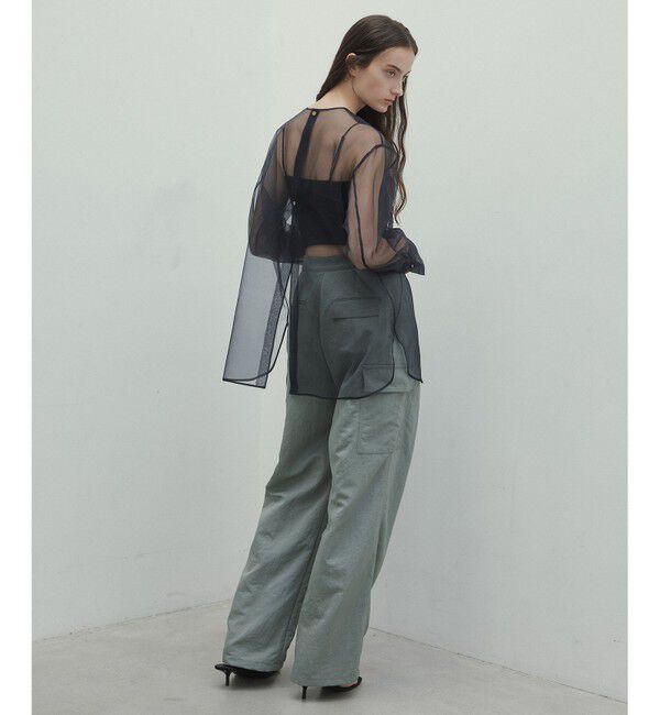 BEIGE,「ERICA / シルクシースルークルーネックブラウス」|シャツ・ブラウス|