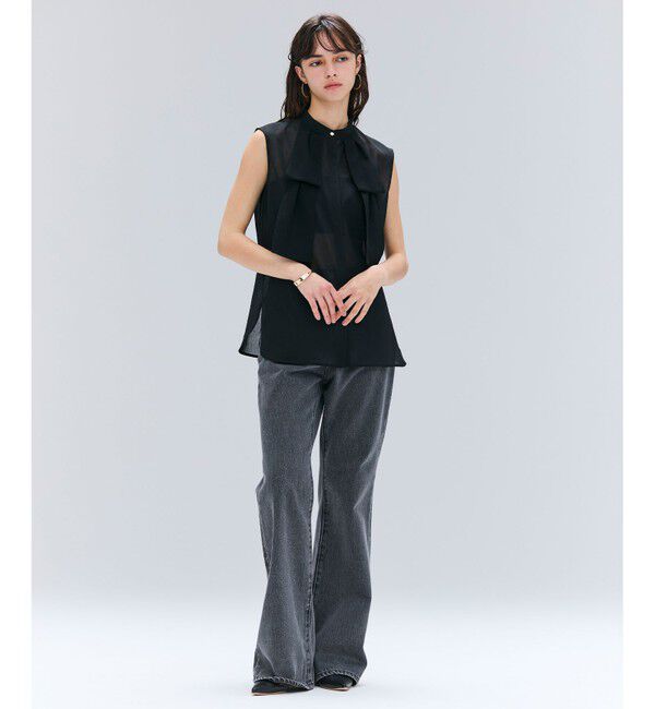 BEIGE,「【洗える】MOYE / シアーウールビックボウタイブラウス」|シャツ・ブラウス|