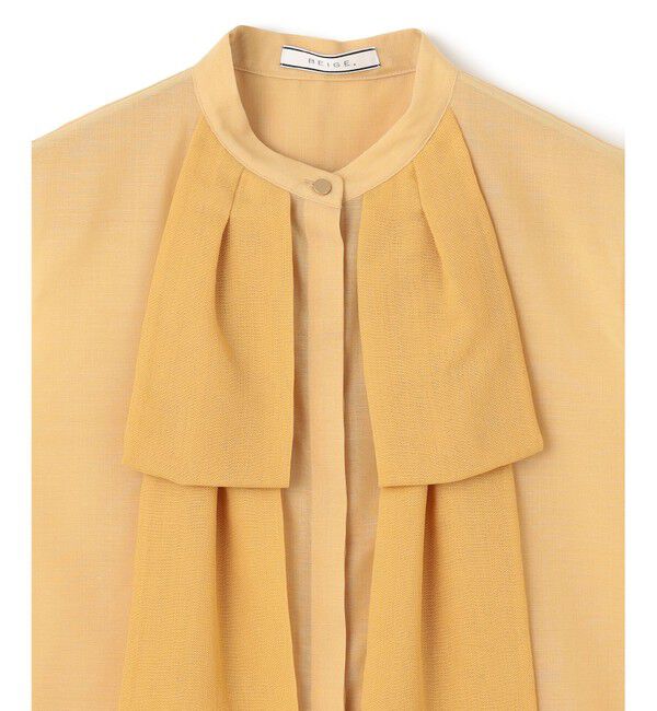 BEIGE,「【洗える】MOYE / シアーウールビックボウタイブラウス」|シャツ・ブラウス|