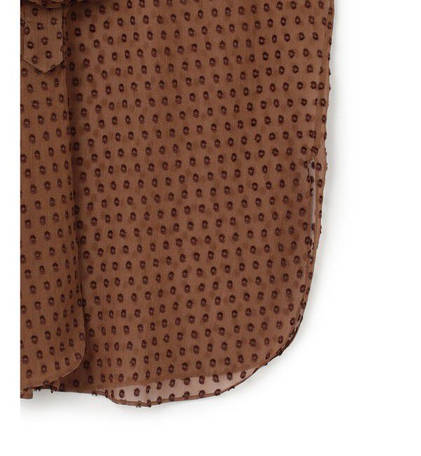 BEIGE,「CALLERRY / シルク混ドットラッフルブラウス」|シャツ・ブラウス|
