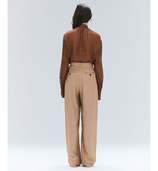 BEIGE,「CALLERRY / シルク混ドットラッフルブラウス」|シャツ・ブラウス|