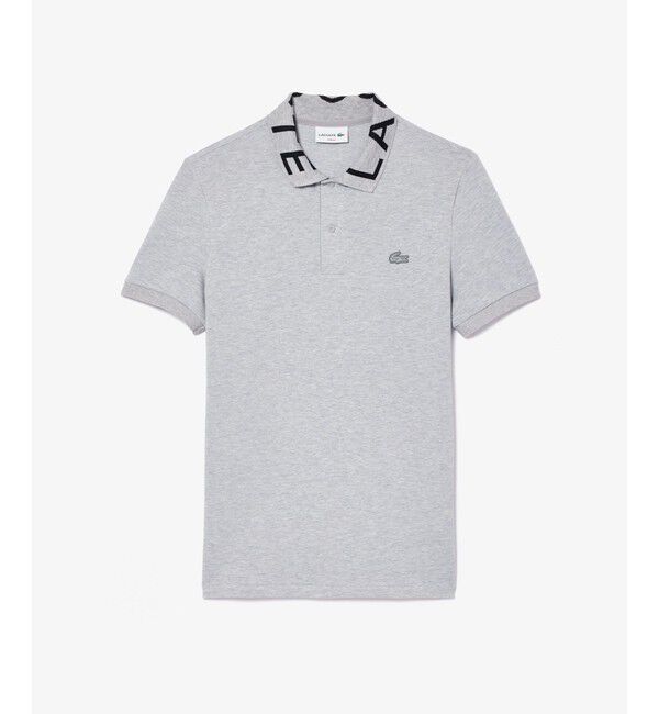 LACOSTE「オーガニックコットン ミニ鹿の子 通気性 ストレッチ ジャカードリブニットカラーポロシャツ」|ポロシャツ|