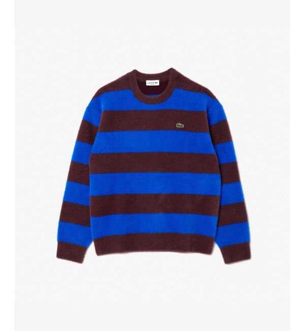 LACOSTE「ボーダーシャギーニットセーター」|ニット・セーター|