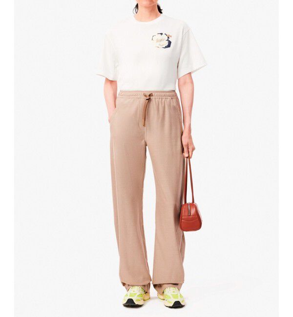 LACOSTE「フランネルワイドドレープトラウザー / ワイドテーパードパンツ」|チノ|