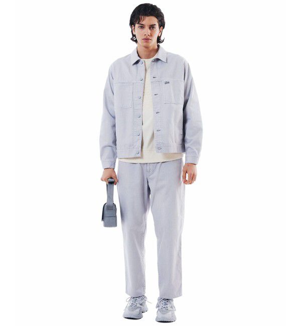 LACOSTE「11.5oz ワイドテーパードカラーデニムパンツ」|デニム|