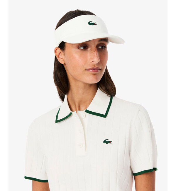 LACOSTE「メッシュ切り替え エッジ配色ゴルフニットポロシャツ」|ニット・セーター|