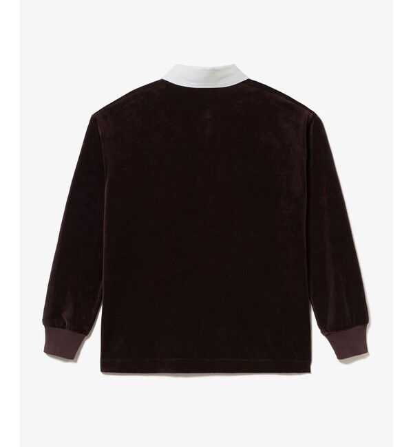 LACOSTE「ルーズシルエット サイドスリット ベロアポロシャツ」|ポロシャツ|