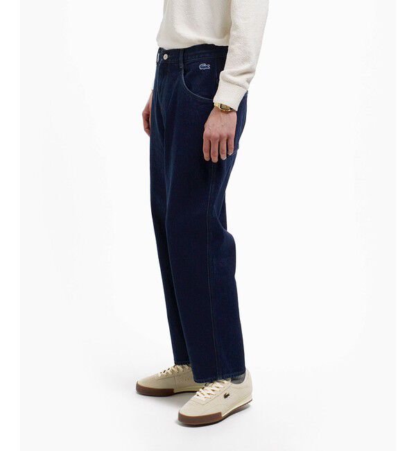 LACOSTE「5ポケットワイドデニムパンツ テーパード」|デニム|