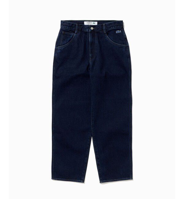 LACOSTE「5ポケットワイドデニムパンツ テーパード」|デニム|