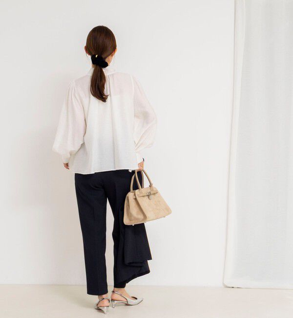 NOLLEY'S「ウォッシャブルシアーボウタイ2WAYブラウス」|シャツ・ブラウス|