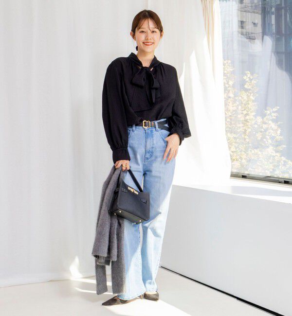 NOLLEY'S「ウォッシャブルシアーボウタイ2WAYブラウス」|シャツ・ブラウス|