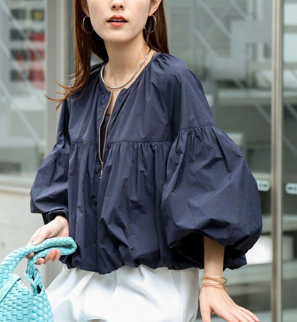 NOLLEY'S「ウォッシャブル撥水ポケッタブルボリュームブルゾン」|ブルゾン・スタジャン|