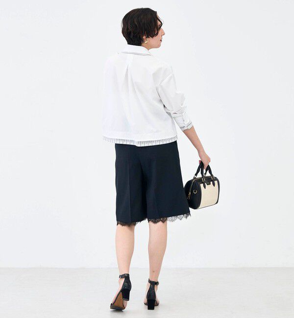 NOLLEY'S「ウォッシャブルレイヤード風ショート丈シャツ」|シャツ・ブラウス|