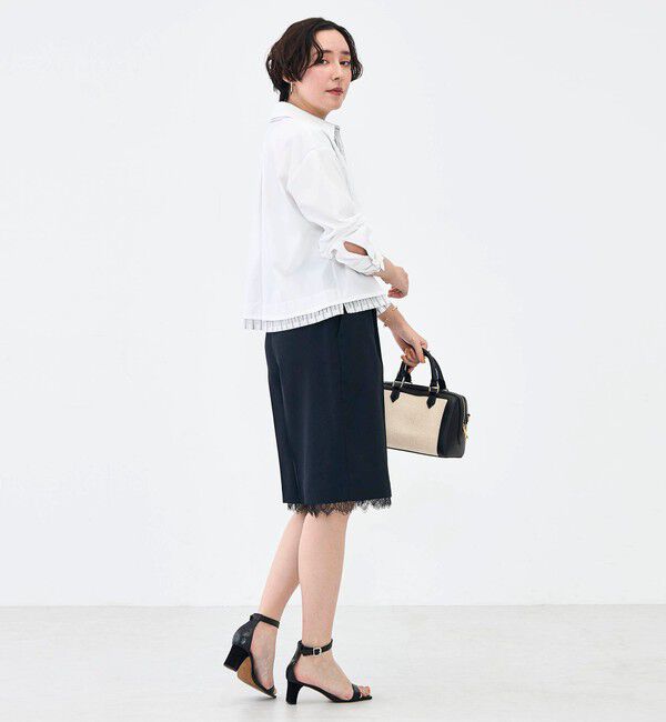 NOLLEY'S「ウォッシャブルレイヤード風ショート丈シャツ」|シャツ・ブラウス|