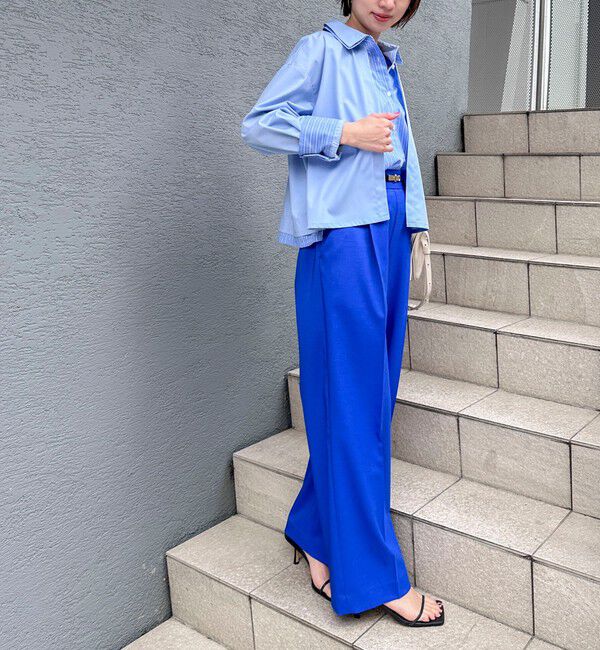 NOLLEY'S「ウォッシャブルレイヤード風ショート丈シャツ」|シャツ・ブラウス|