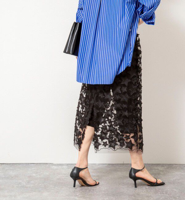 Rie Miller「45th limited editionウォッシャブルスターフリンジタイトスカート」|タイト|