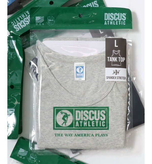 GLOSTER「【DISCUS ATHLETIC/ディスカス アスレチック】リブ タンクトップ パック入り」|タンクトップ|杢グレー