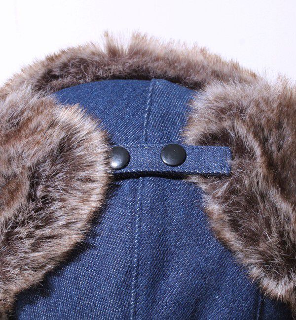 GLOSTER「【GLOSTER/グロスター】フライトキャップ 2WAY ナイロン/デニム」|キャップ・キャスケット|